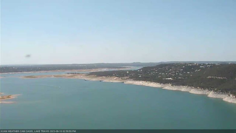 Lake Travis webcam, August 10, 2023 3:00 PM CT