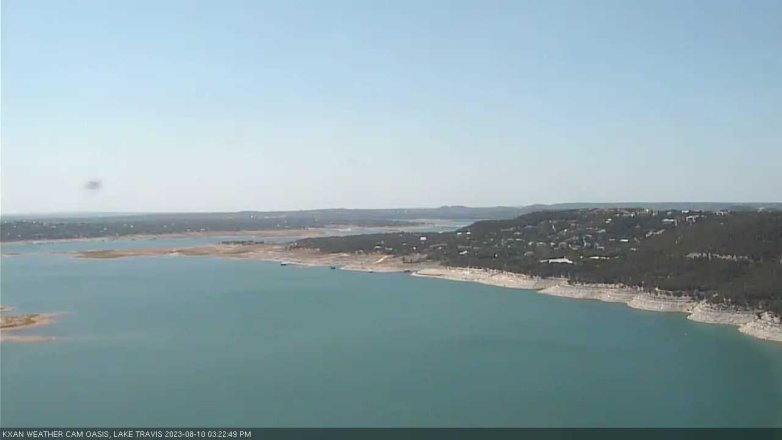 Lake Travis webcam, August 10, 2023 3:25 PM CT
