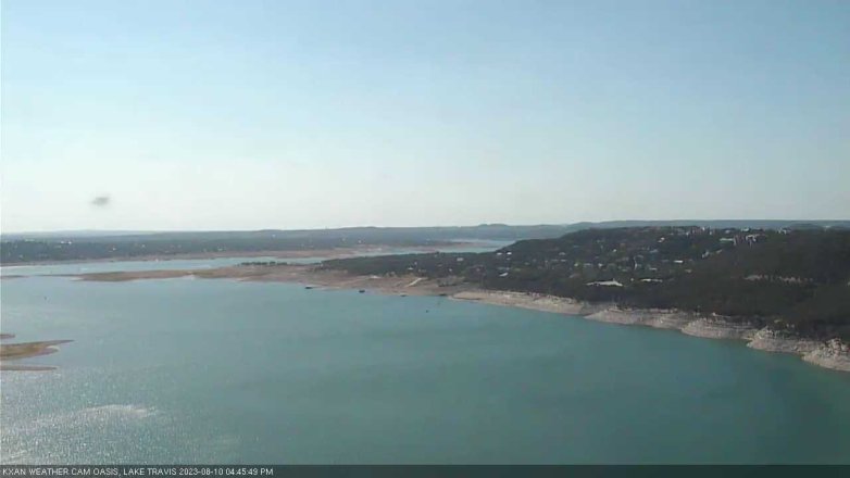 Lake Travis webcam, August 10, 2023 4:45 PM CT