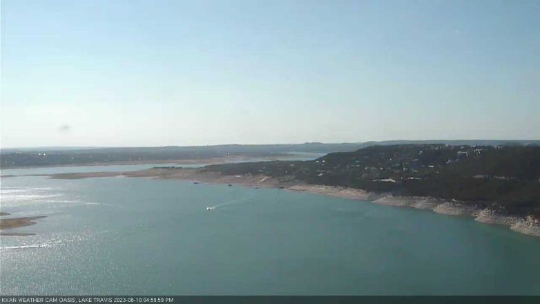 Lake Travis webcam, August 10, 2023 5:00 PM CT
