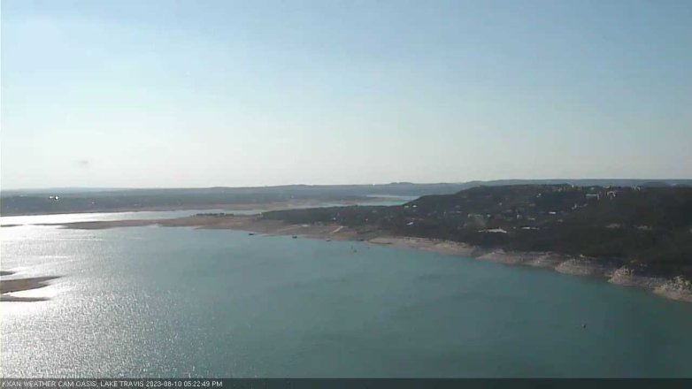 Lake Travis webcam, August 10, 2023 5:25 PM CT