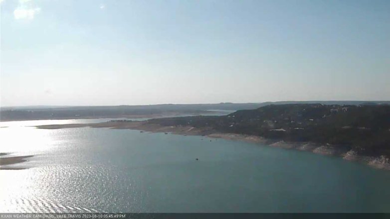 Lake Travis webcam, August 10, 2023 5:45 PM CT