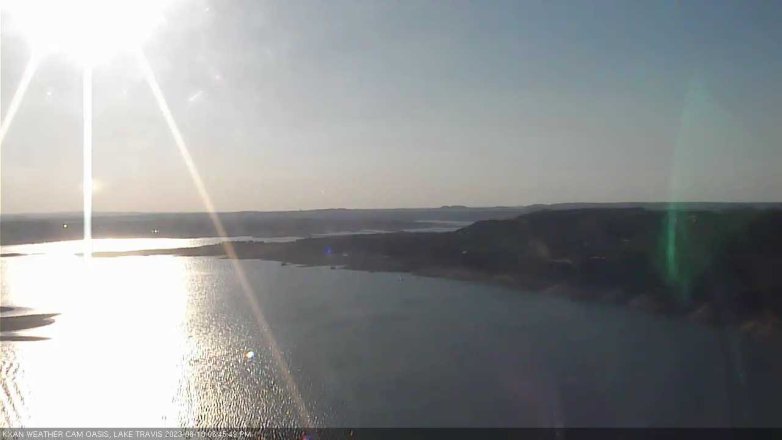 Lake Travis webcam, August 10, 2023 6:45 PM CT