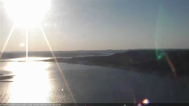 Lake Travis webcam, August 10, 2023 7:00 PM CT
