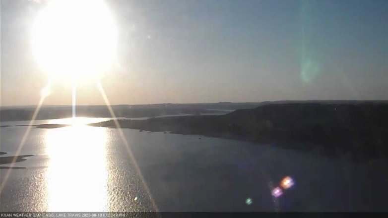 Lake Travis webcam, August 10, 2023 7:25 PM CT