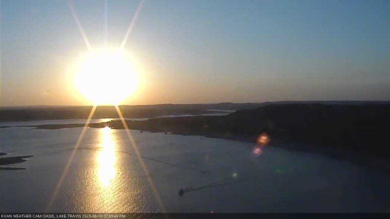 Lake Travis webcam, August 10, 2023 8:00 PM CT