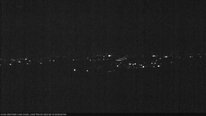 Lake Travis webcam, August 10, 2023 10:00 PM CT
