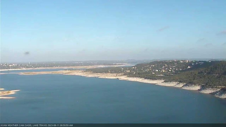 Lake Travis webcam, August 11, 2023 9:00 AM CT