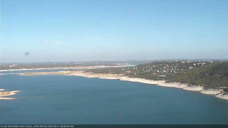 Lake Travis webcam, August 11, 2023 9:45 AM CT