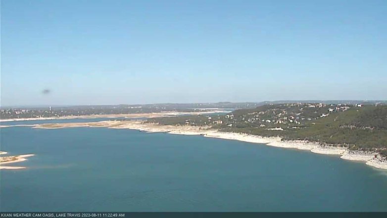 Lake Travis webcam, August 11, 2023 11:25 AM CT