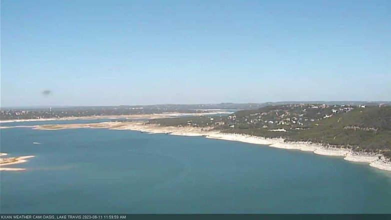 Lake Travis webcam, August 11, 2023 12:00 PM CT
