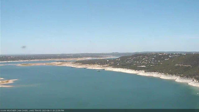 Lake Travis webcam, August 11, 2023 1:25 PM CT
