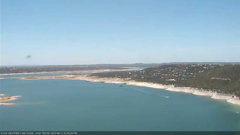 Lake Travis webcam, August 11, 2023 1:45 PM CT