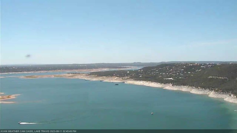 Lake Travis webcam, August 11, 2023 2:45 PM CT