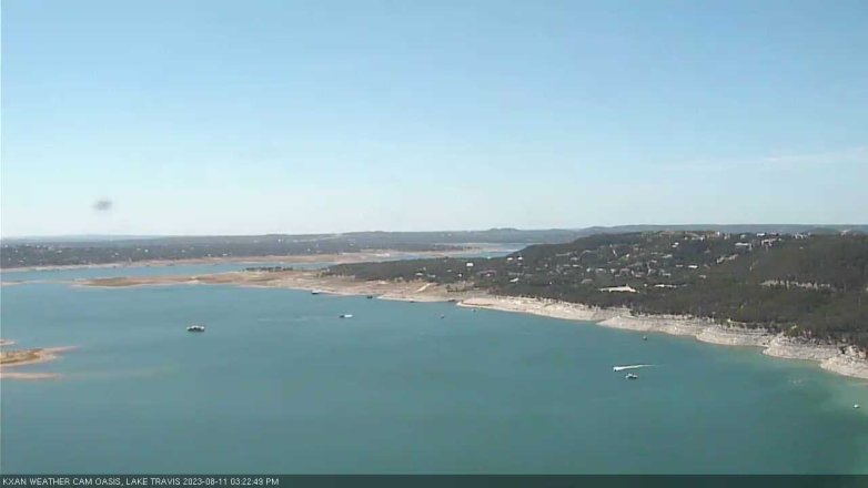 Lake Travis webcam, August 11, 2023 3:25 PM CT