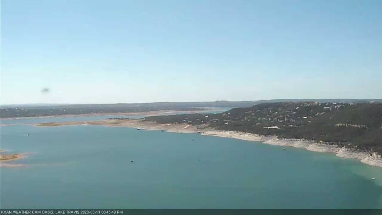 Lake Travis webcam, August 11, 2023 3:45 PM CT