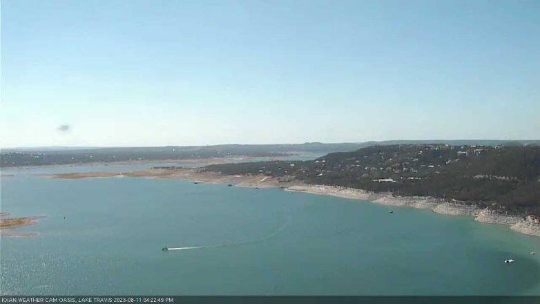 Lake Travis webcam, August 11, 2023 4:25 PM CT