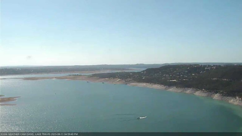 Lake Travis webcam, August 11, 2023 5:00 PM CT