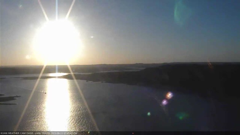Lake Travis webcam, August 11, 2023 7:45 PM CT