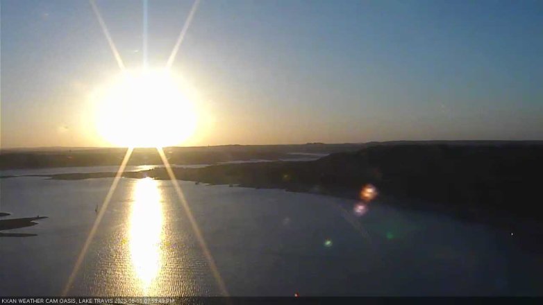 Lake Travis webcam, August 11, 2023 8:00 PM CT