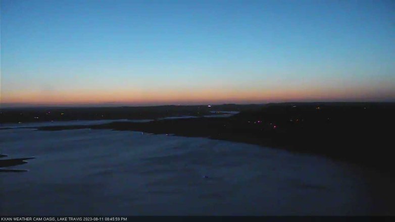 Lake Travis webcam, August 11, 2023 8:45 PM CT