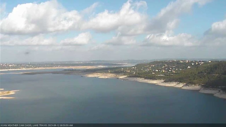 Lake Travis webcam, August 12, 2023 9:00 AM CT
