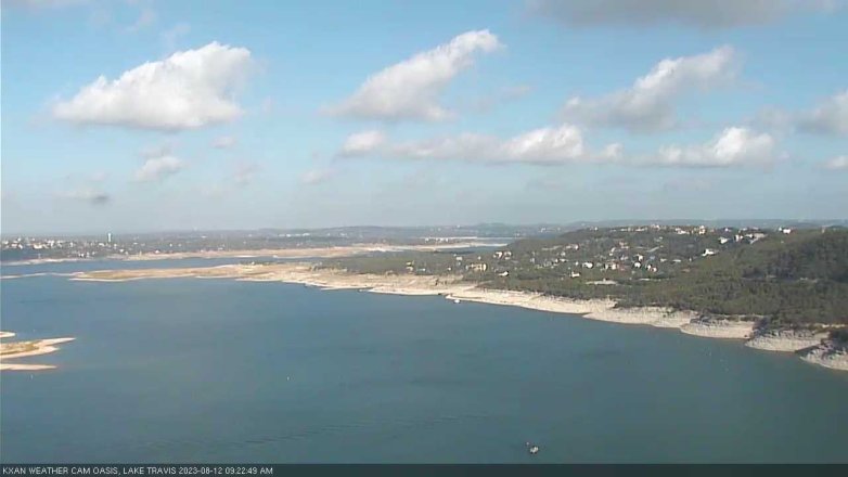 Lake Travis webcam, August 12, 2023 9:25 AM CT