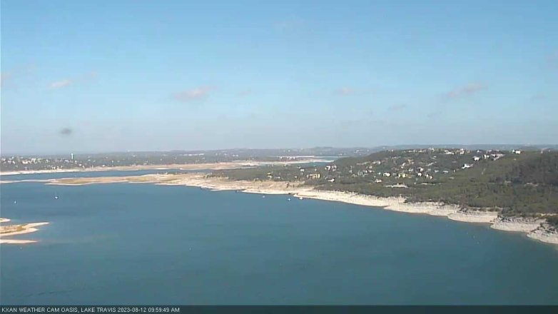 Lake Travis webcam, August 12, 2023 10:00 AM CT