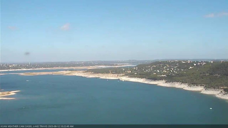 Lake Travis webcam, August 12, 2023 10:25 AM CT