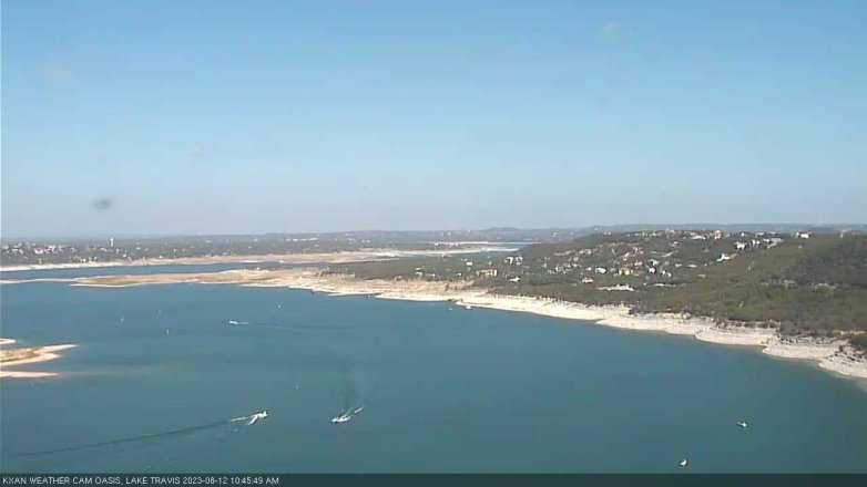 Lake Travis webcam, August 12, 2023 10:45 AM CT