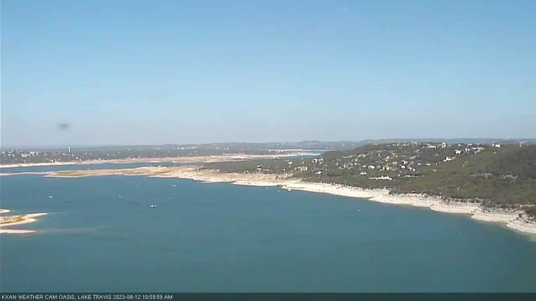 Lake Travis webcam, August 12, 2023 11:00 AM CT