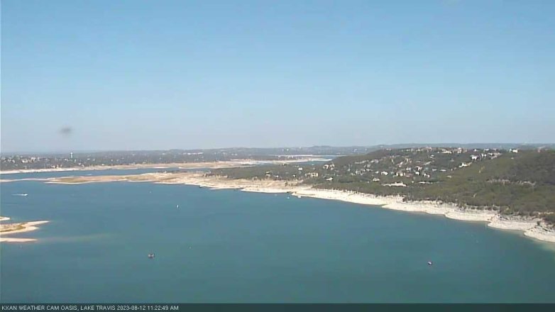 Lake Travis webcam, August 12, 2023 11:25 AM CT
