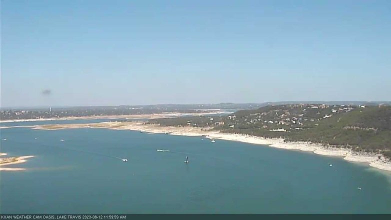 Lake Travis webcam, August 12, 2023 12:00 PM CT
