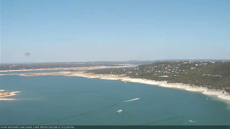 Lake Travis webcam, August 12, 2023 12:25 PM CT