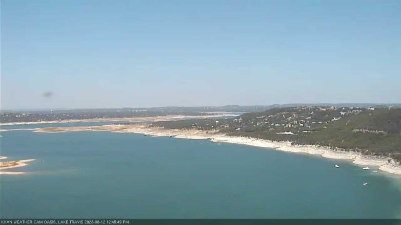 Lake Travis webcam, August 12, 2023 12:45 PM CT