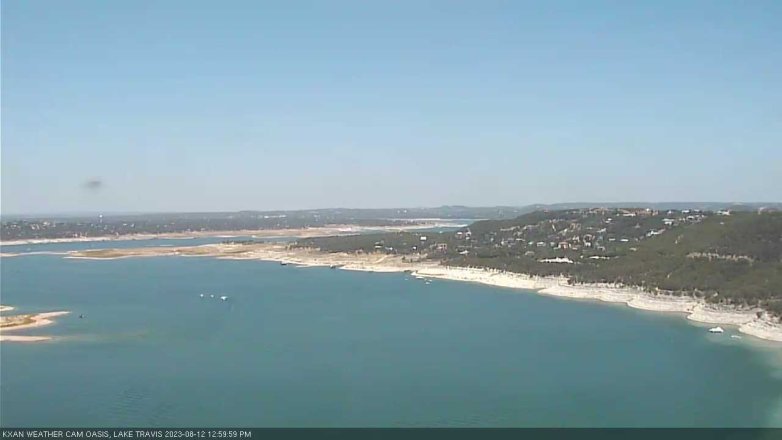 Lake Travis webcam, August 12, 2023 1:00 PM CT