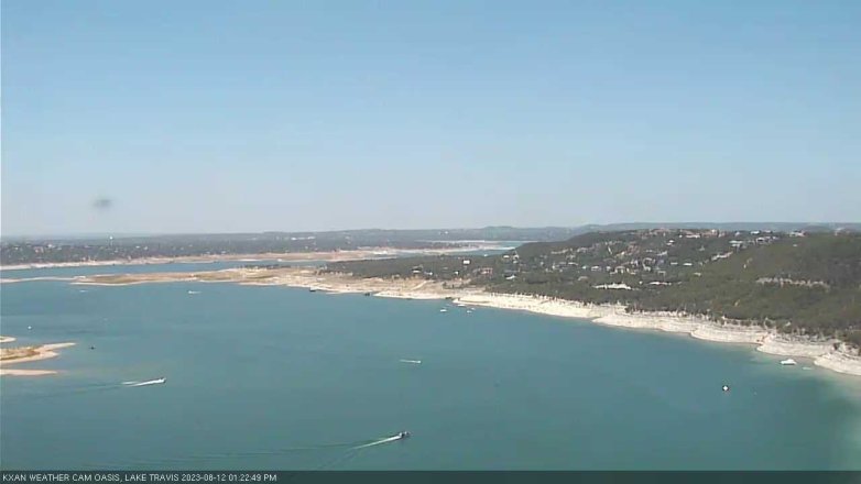 Lake Travis webcam, August 12, 2023 1:25 PM CT