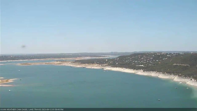 Lake Travis webcam, August 12, 2023 2:00 PM CT