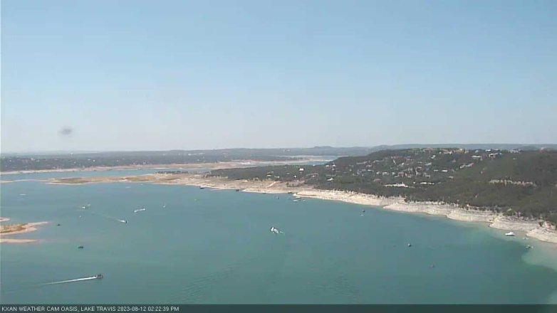 Lake Travis webcam, August 12, 2023 2:25 PM CT