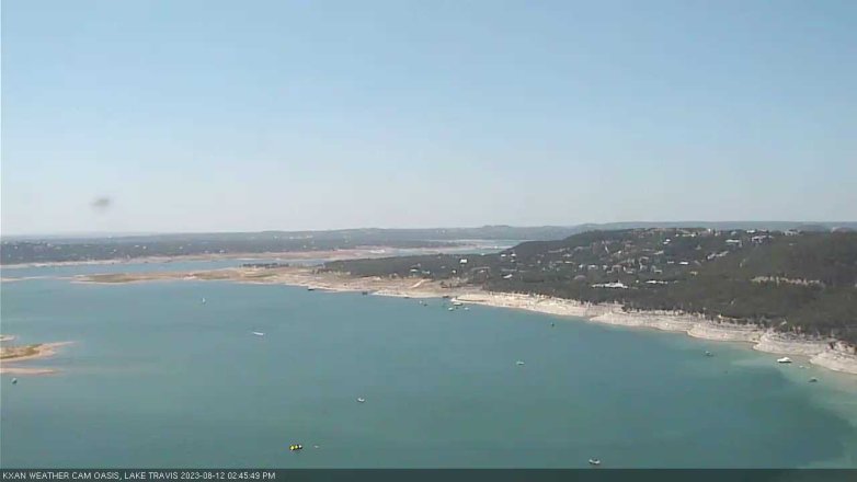 Lake Travis webcam, August 12, 2023 2:45 PM CT
