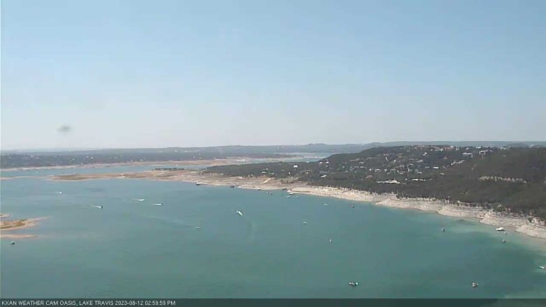 Lake Travis webcam, August 12, 2023 3:00 PM CT