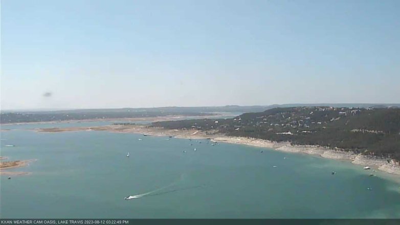 Lake Travis webcam, August 12, 2023 3:25 PM CT