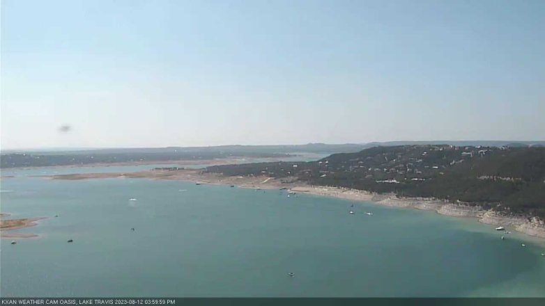 Lake Travis webcam, August 12, 2023 4:00 PM CT