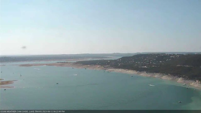 Lake Travis webcam, August 12, 2023 4:25 PM CT