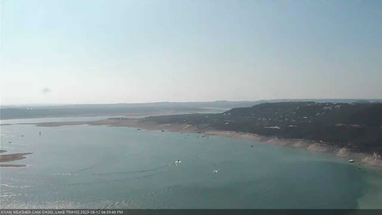 Lake Travis webcam, August 12, 2023 5:00 PM CT