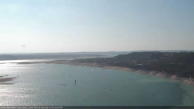 Lake Travis webcam, August 12, 2023 5:25 PM CT