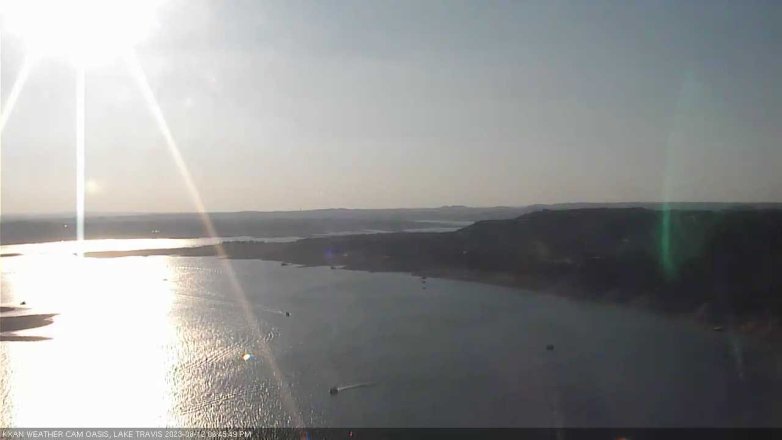 Lake Travis webcam, August 12, 2023 6:45 PM CT
