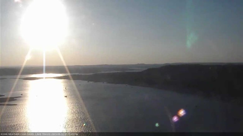 Lake Travis webcam, August 12, 2023 7:25 PM CT