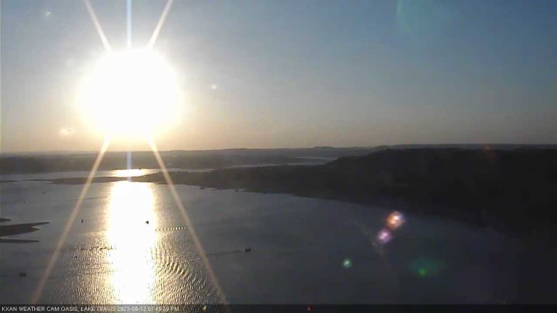 Lake Travis webcam, August 12, 2023 7:45 PM CT