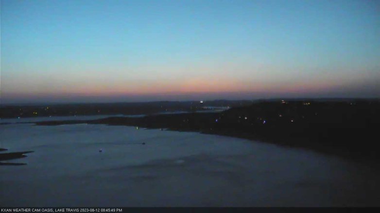 Lake Travis webcam, August 12, 2023 8:45 PM CT